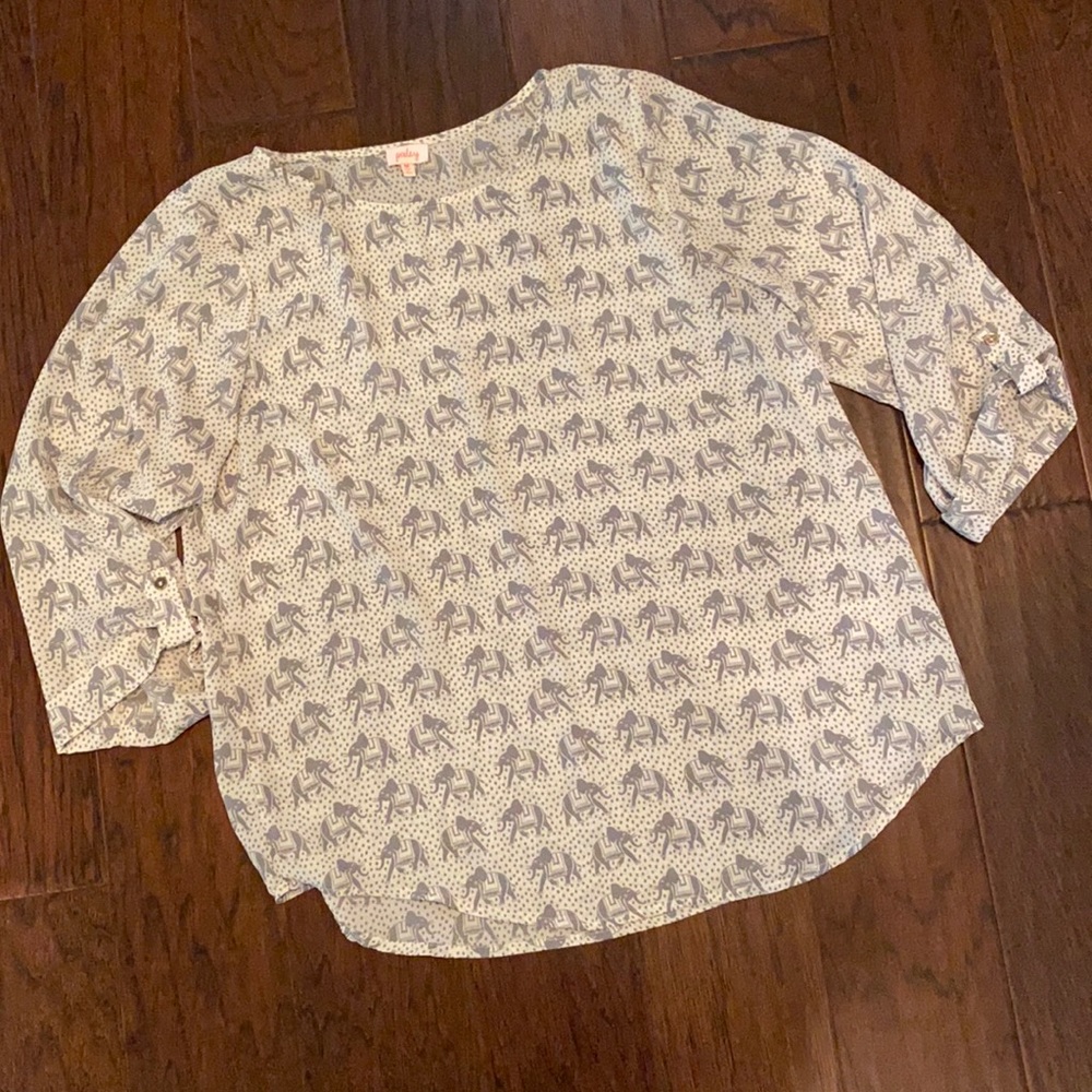 Elephant Print Blouse